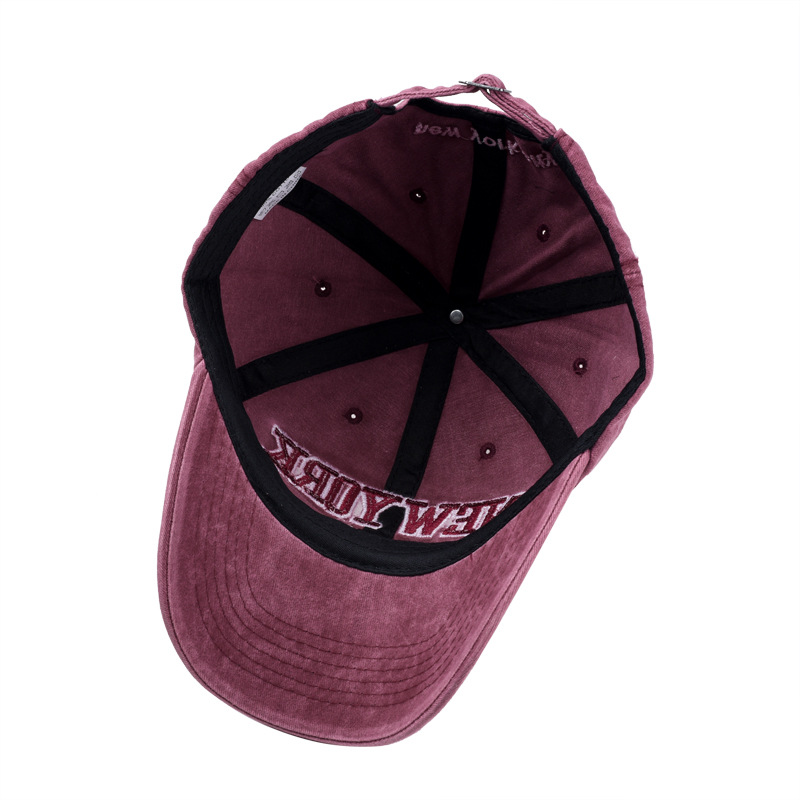 Men-Women-Washed-Retro-Embroidery-Baseball-Cap-Outdoor-Sunshade-Adjustable-Cycling-Fishing-Hats-1688203-9