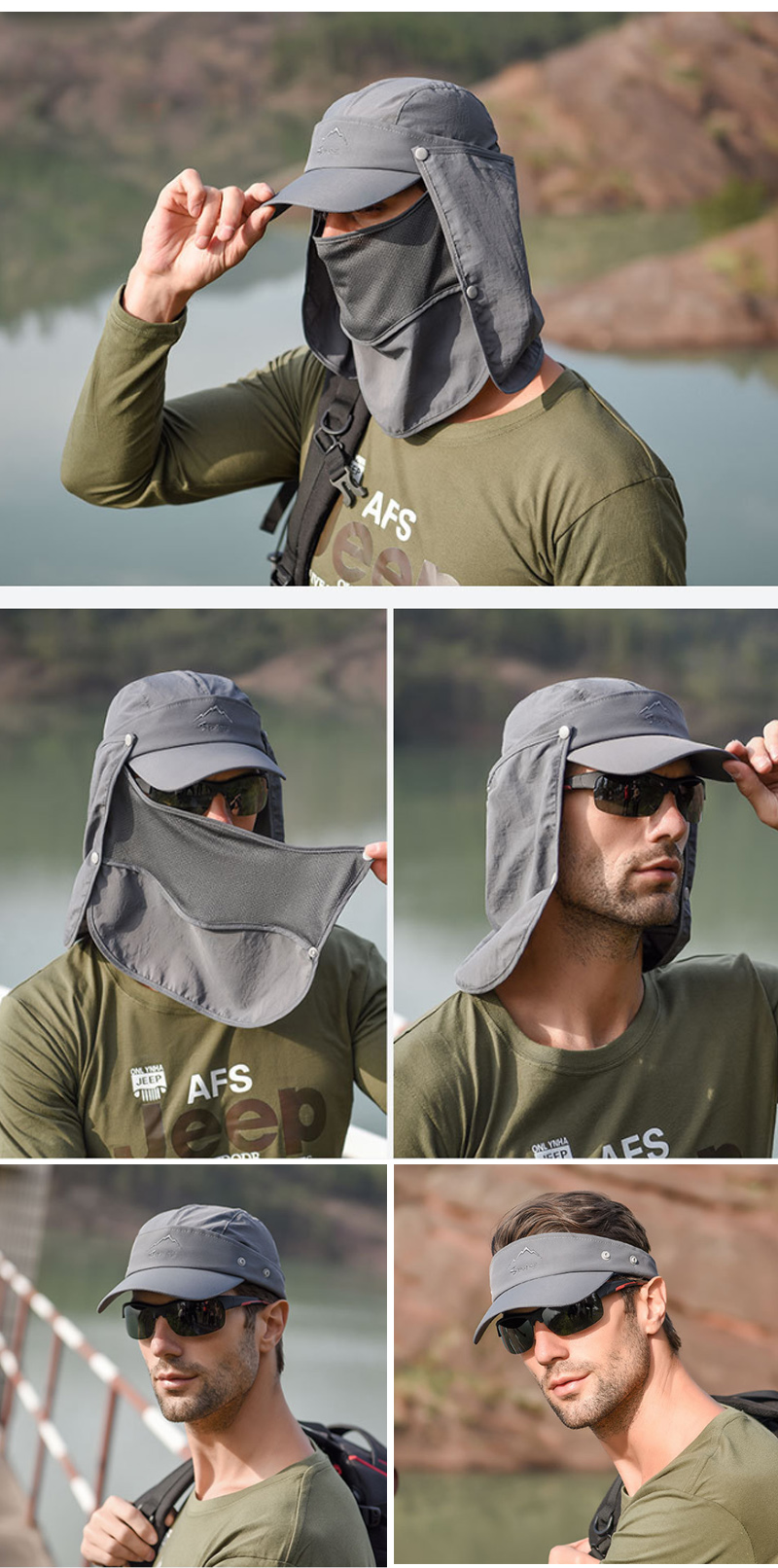 Naturehike-Fishing-Hat-Foldable-Detachable-Sun-Protection-Breathable-Mosquito-Veil-Camping-Fishing-H-1515883-2