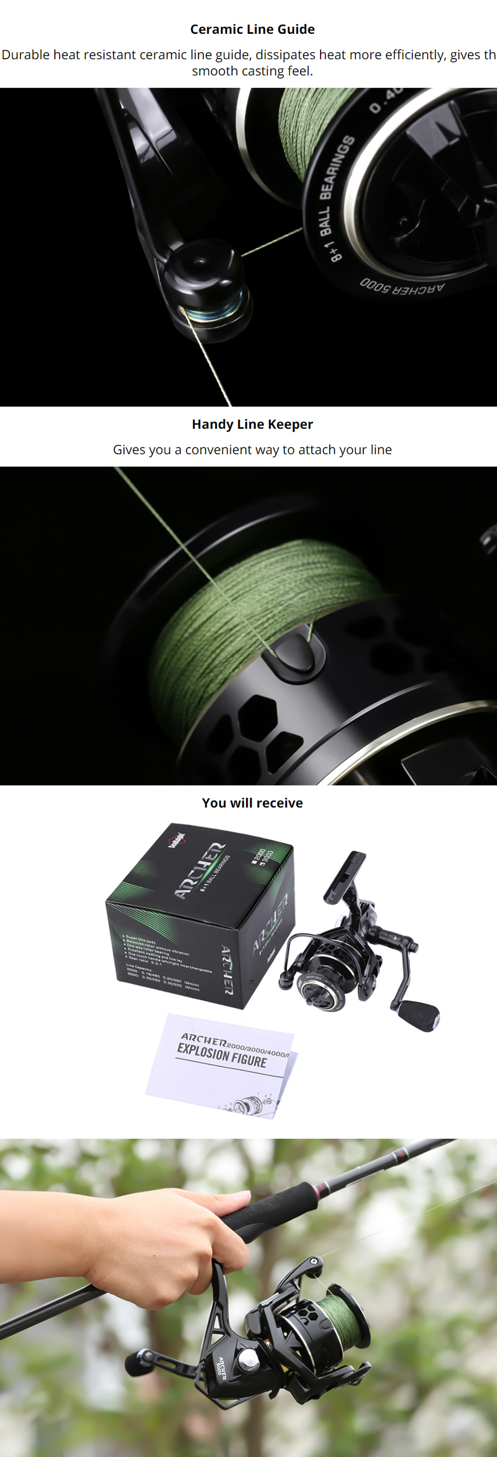 Seaknight-Archer-521-491-Fishing-Reel-Max-Drag-13Kg-81BB-Carp-2000-6000-Aluminium-Spool-Spinning-Whe-1719812-3