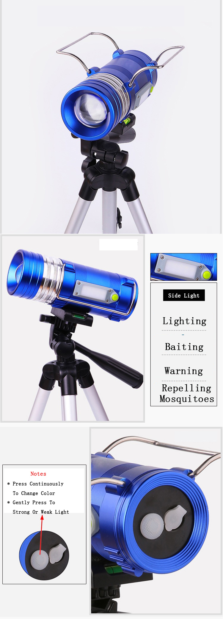 XANES-450LM-3-Color-LEDs-500M-Range-Zoomable-Rechargeable-LED-Fishing-Flashlight-Lamp-With-Charger-1245467-3