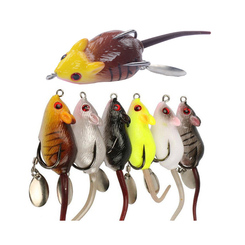 Y118-5cm-105g-3D-Eyes-Soft-Mouse-Bait-Bells-Sound-Fishing-Lure-Frog-Silicon-Artificial-Bait-1351183-1