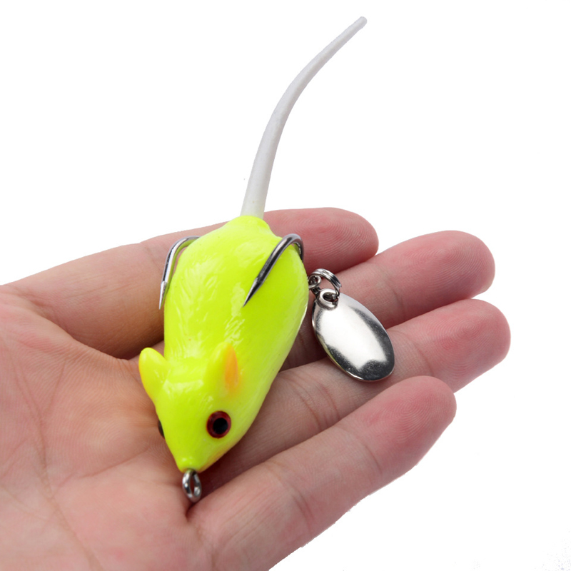 Y118-5cm-105g-3D-Eyes-Soft-Mouse-Bait-Bells-Sound-Fishing-Lure-Frog-Silicon-Artificial-Bait-1351183-2