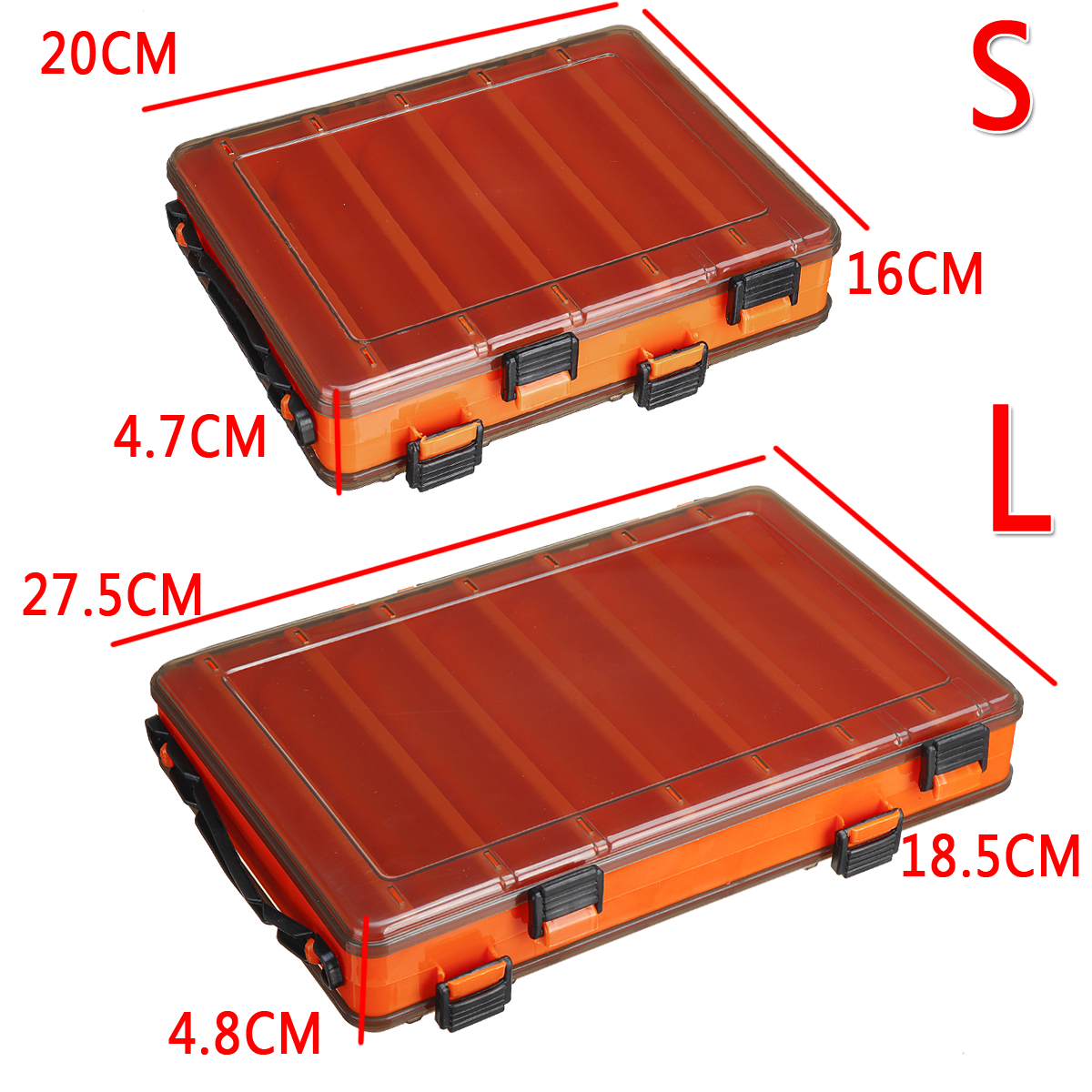 ZABLURE-1014-Grid-Fish-Lure-Box-Double-Sided-Plastic-Fishing-Bait-Case-Tackle-Storage-Box-1619937-2