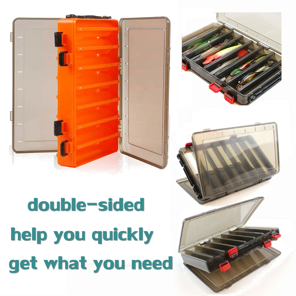 ZABLURE-1014-Grid-Fish-Lure-Box-Double-Sided-Plastic-Fishing-Bait-Case-Tackle-Storage-Box-1619937-4