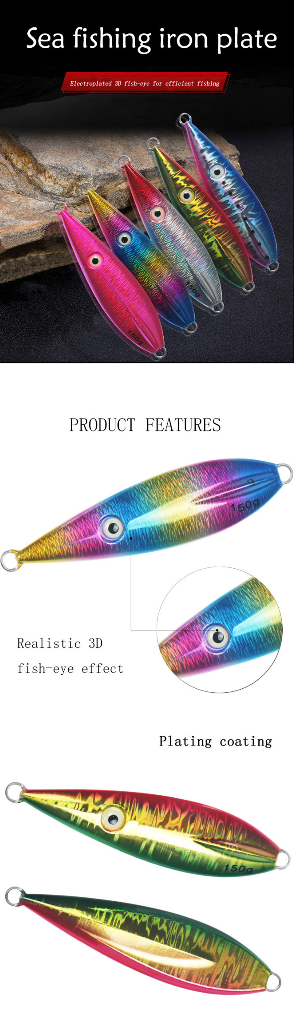 ZANLURE-1-Pcs-16cm-150g-Fishing-Lure-3D-Fisheye-Design-Hard-Bait-Fishing-Tackle-Accessories-1728597-1