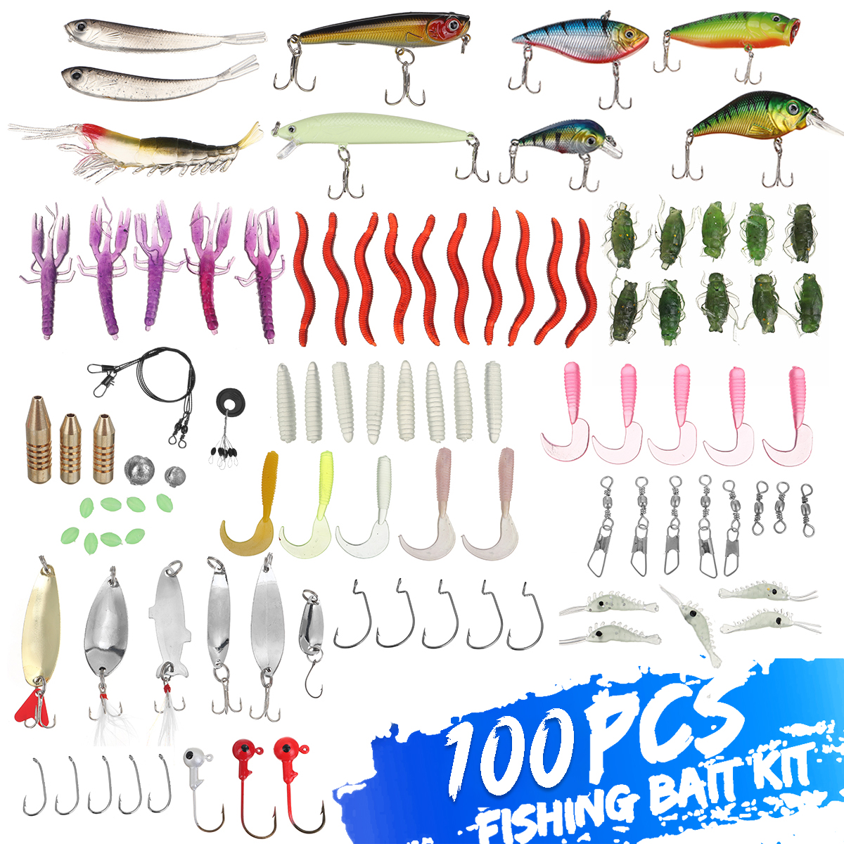 ZANLURE-100pcs-Simulation-Bait-Set-Freshwater-Fishing-And-Sea-Fishing-Universal-Fishing-Lures-Set-1808832-2