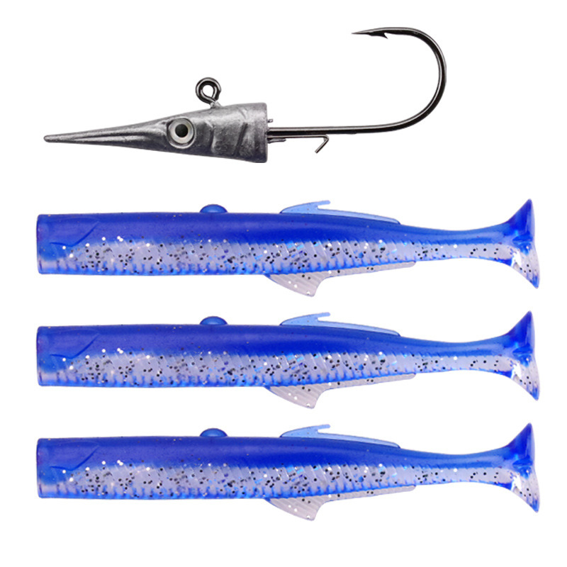 ZANLURE-11cm-40g-Fishing-Lure-Lead-Jig-Head-Soft-Lure-T-Tail-Swimbait-Artificial-Bait-with-2-Pcs-T-T-1843913-3