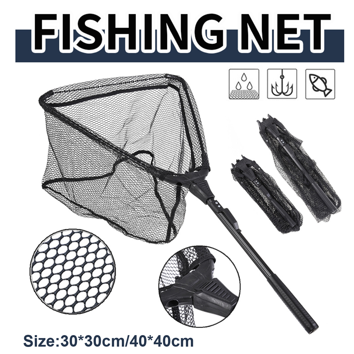 ZANLURE-12quot16quot-Aluminum-Alloy-Triangle-Fishing-Net-Retractable-Fishing-Net-Telescoping-Foldabl-1790416-2