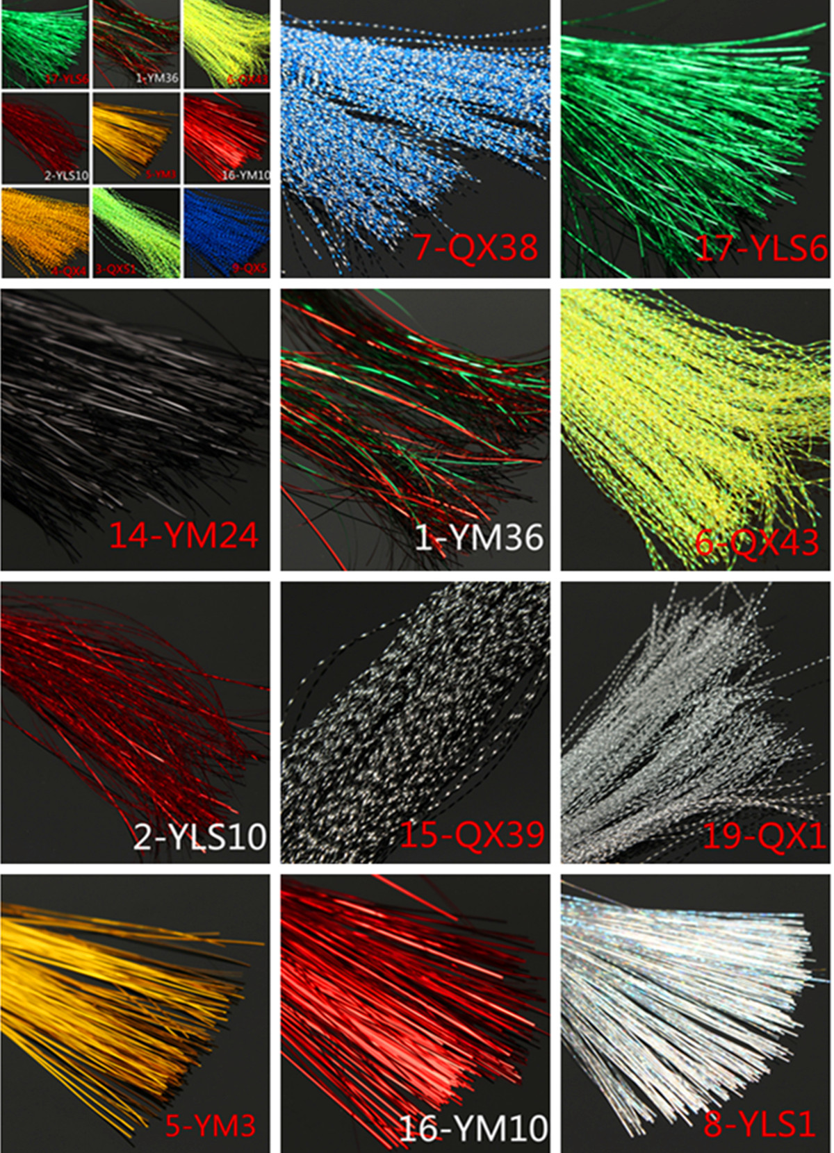 ZANLURE-150PCS-18Colors-Lure-Tying-Making-With-Crystal-Flash-Fly-Tying-Material-1082864-2