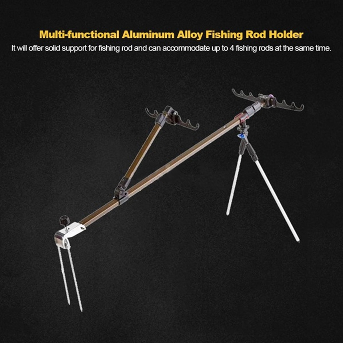 ZANLURE-1517m-Alloy-Fishing-Rod-Holder-Adjustable-Fish-Pole-Stand-Bracket-With-Support-Tripod-1619944-2