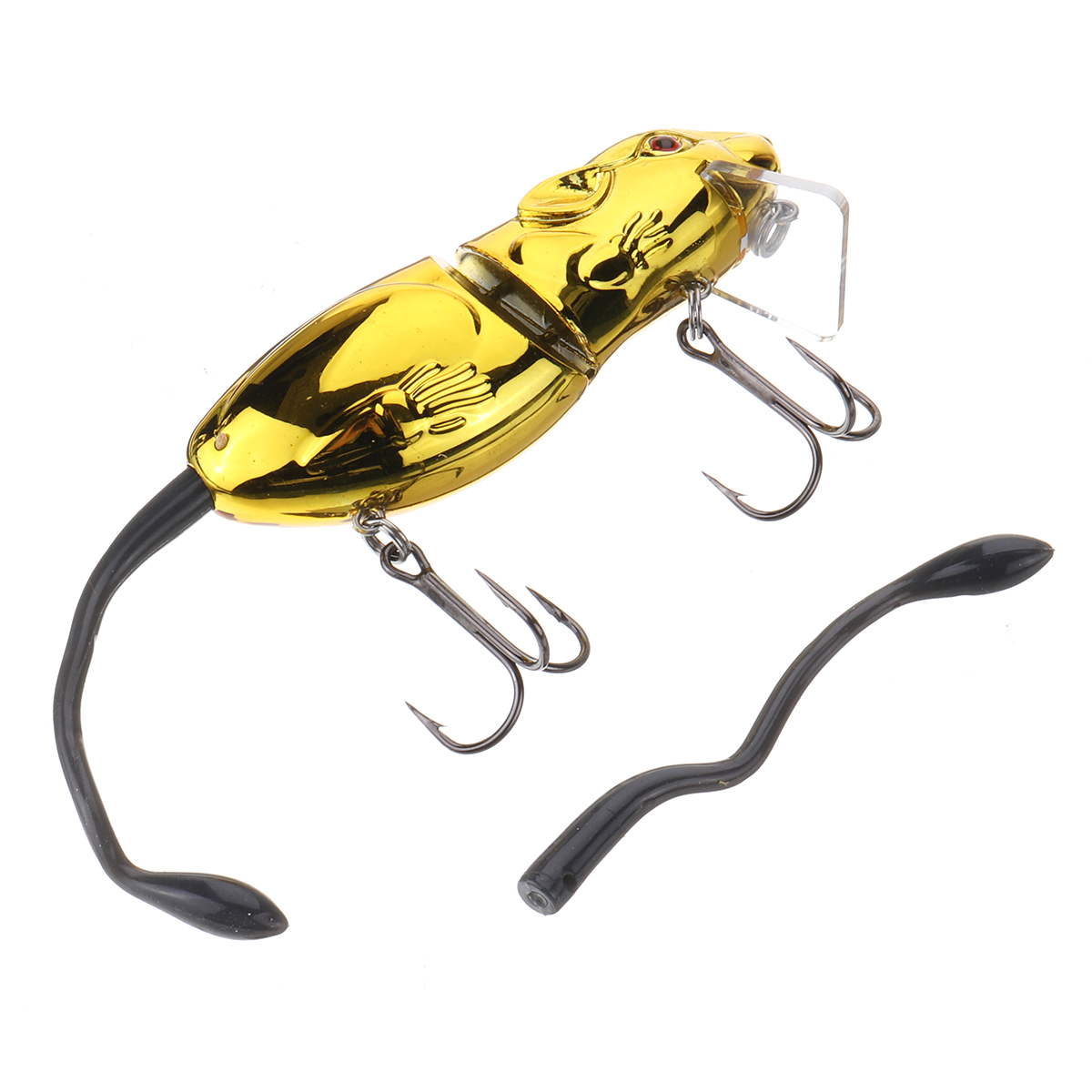 ZANLURE-1PC-16CM-45g-3D-Eyes-Mice-Rat-Shape-Lure-Artificial-Fishing-Bait-With-2-Hooks-Fishing-Tackle-1646066-7