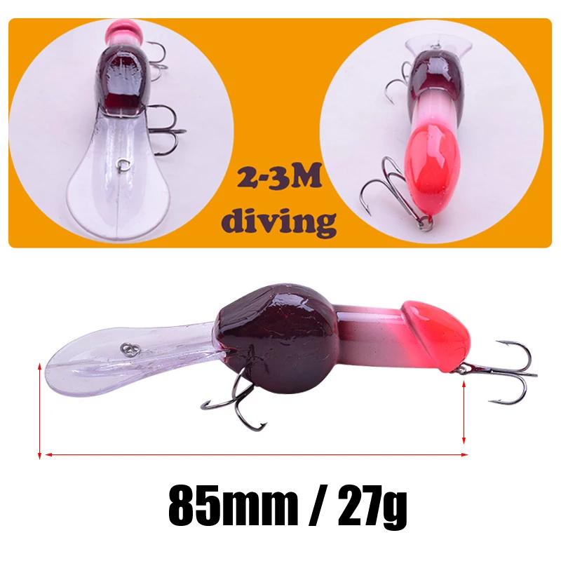 ZANLURE-1PCS-85mm-27g-Big-Minnow-Hard-Fishing-Lure-Diving-2-3M-Swimbait-Funny-Rattle-Bait-Crankbait--1752209-1