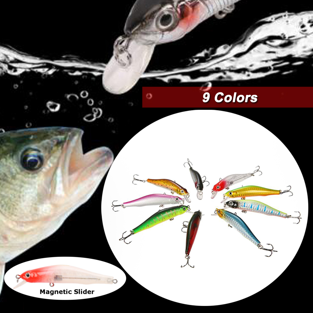 ZANLURE-1pc-80mm315quot-85g-Magnet-Minnow-Fishing-Lure-Artificial-Hard-Bait-Hook-3D-Eyes-Sea-Fishing-1314538-2