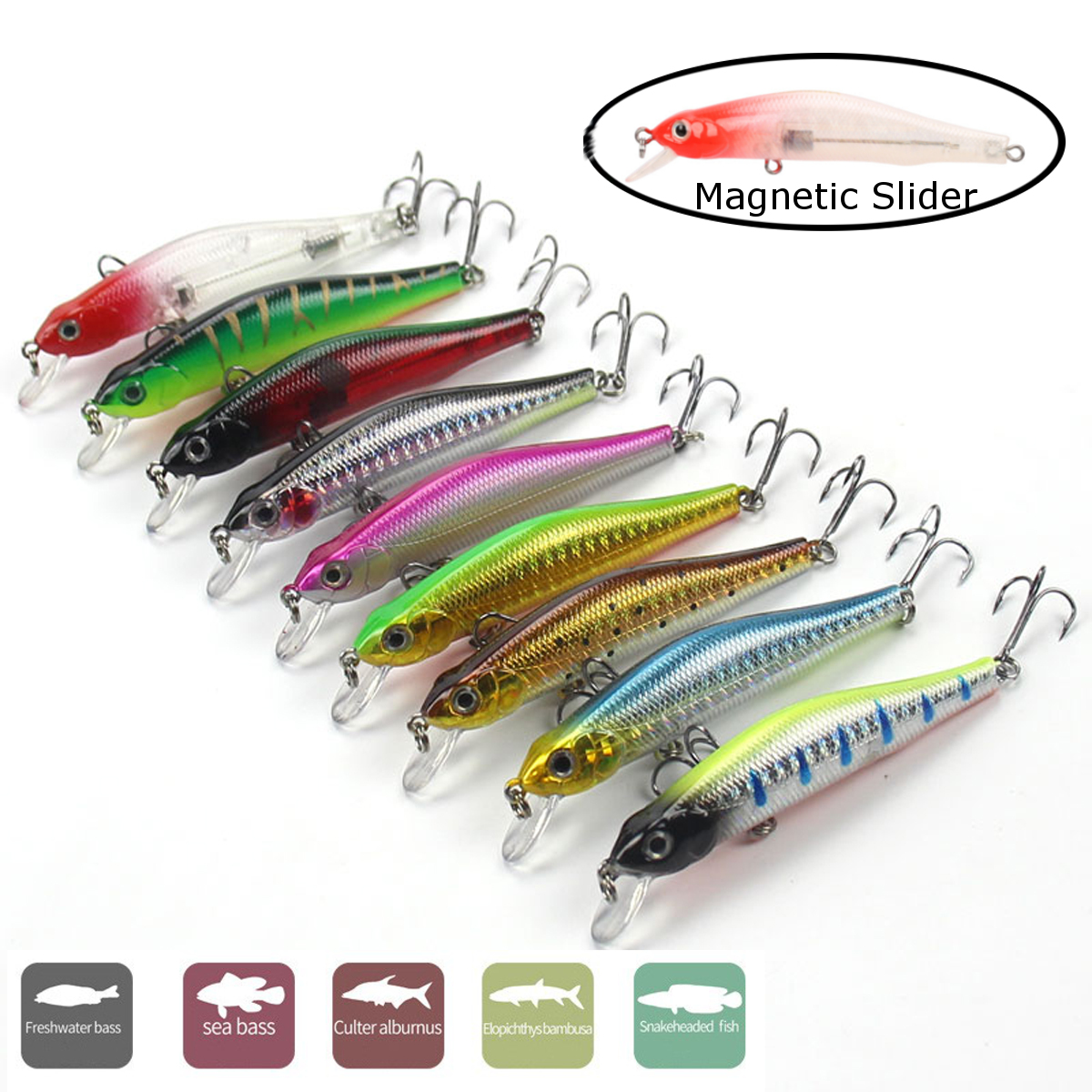 ZANLURE-1pc-80mm315quot-85g-Magnet-Minnow-Fishing-Lure-Artificial-Hard-Bait-Hook-3D-Eyes-Sea-Fishing-1314538-5
