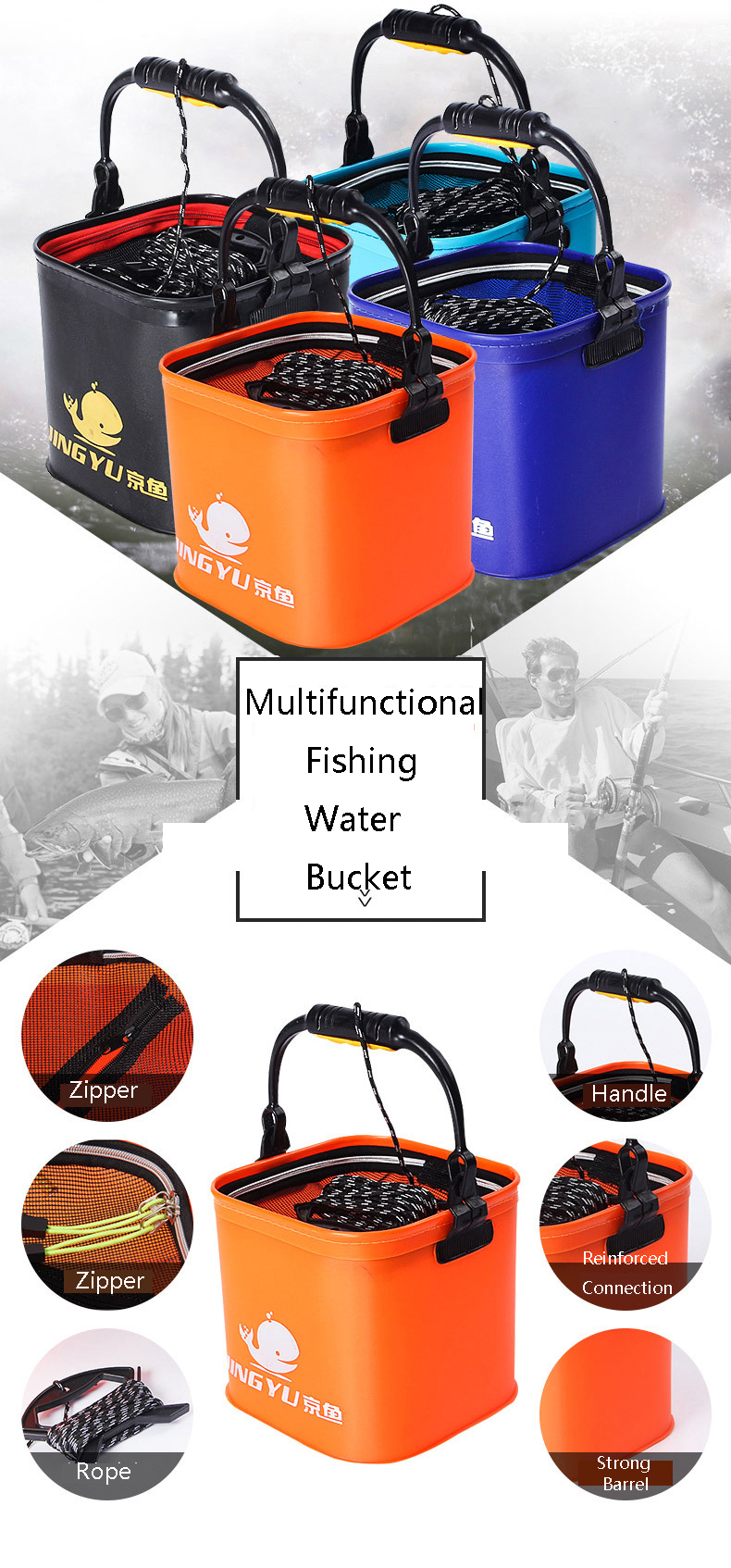 ZANLURE-20cm-24cm-EVA-Folding-Fishing-Water-Bucket-With-Handle-Foldable-Water-Tank-1297657-1