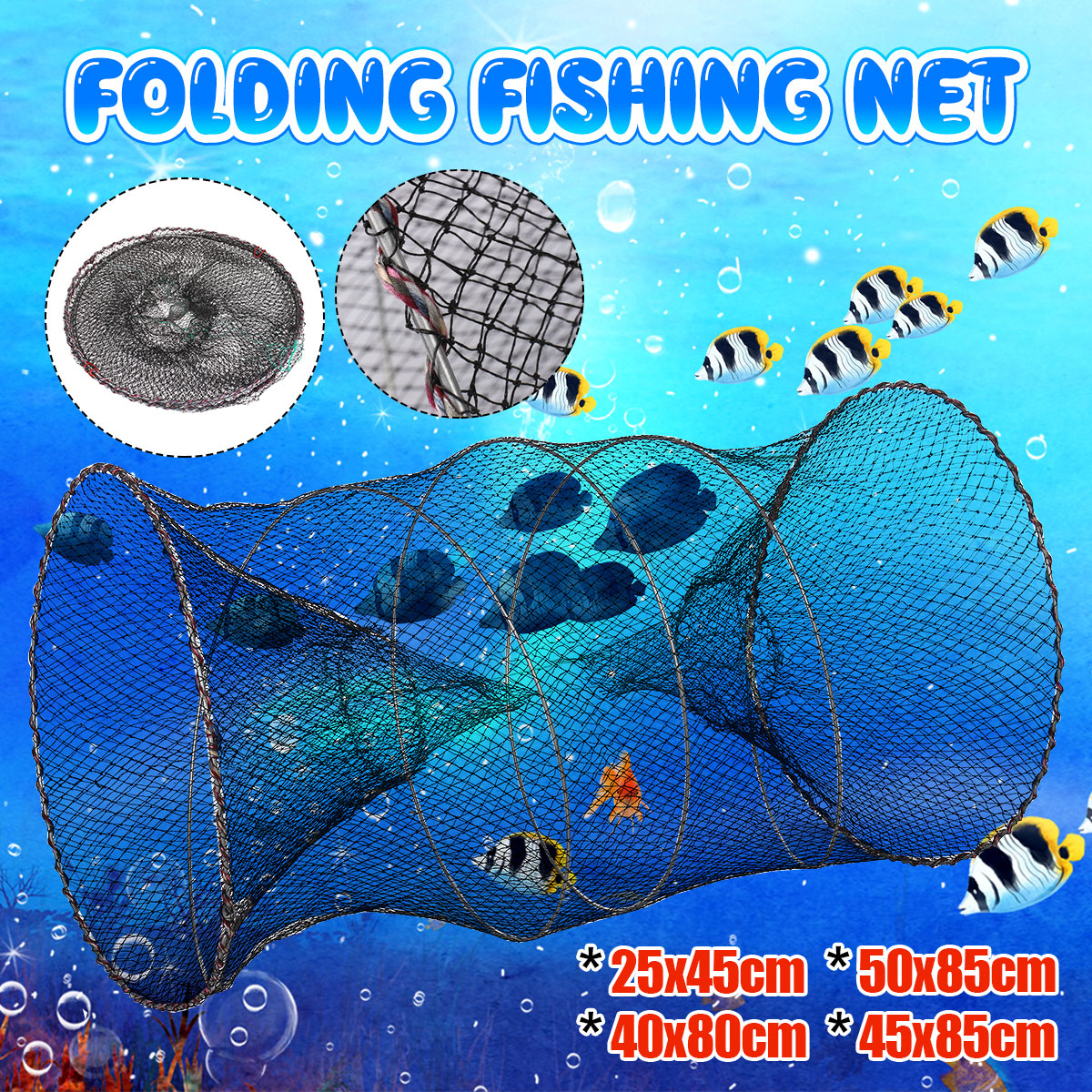 ZANLURE-25-50cm-Diameter-Folding-Fishing-Net-Cage-Crabs-Fish-Crawdad-Shrimp-Bait-Trap-Cast-Dip-Case--1813874-2