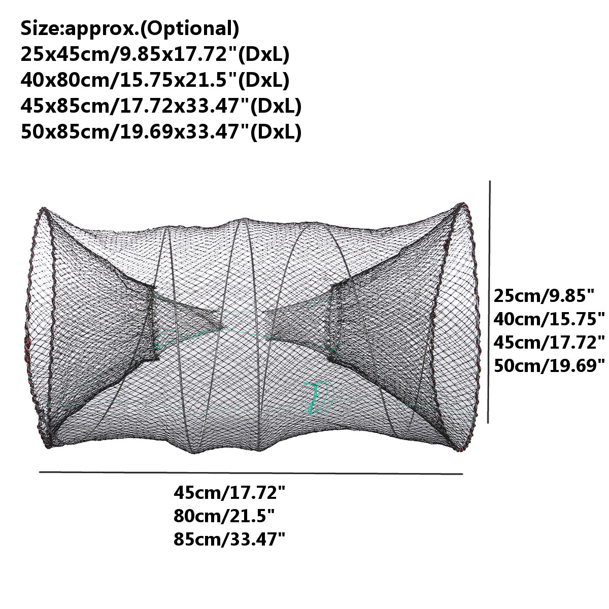 ZANLURE-25-50cm-Diameter-Folding-Fishing-Net-Cage-Crabs-Fish-Crawdad-Shrimp-Bait-Trap-Cast-Dip-Case--1813874-5
