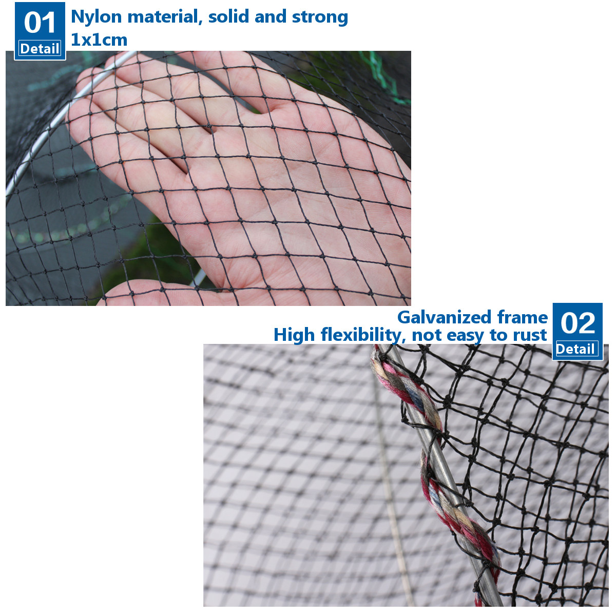 ZANLURE-25-50cm-Diameter-Folding-Fishing-Net-Cage-Crabs-Fish-Crawdad-Shrimp-Bait-Trap-Cast-Dip-Case--1813874-6