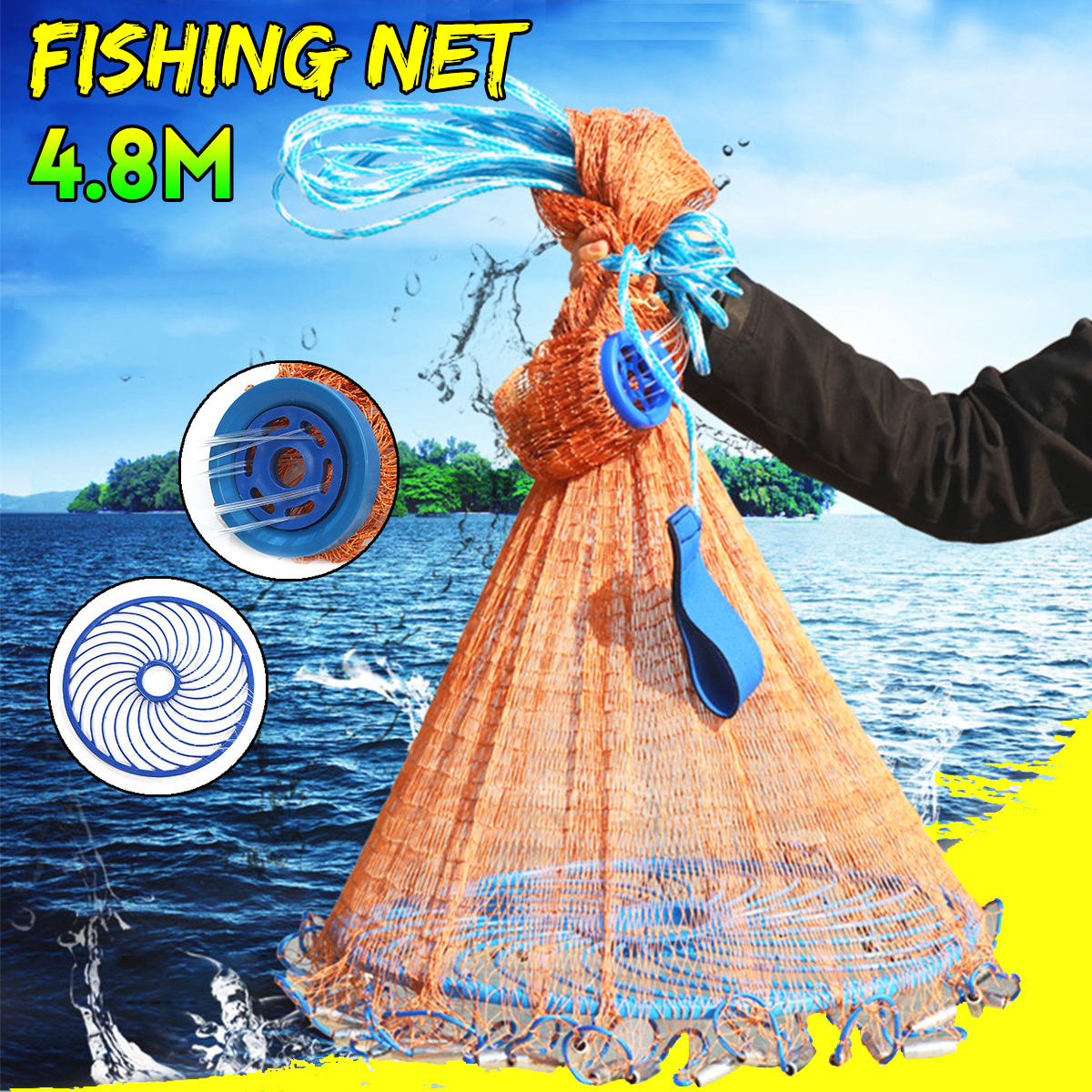 ZANLURE-48m-Hand-Throw-Fishing-Net-Nylon-Flying-Disk-Zinc-Pendant-Fishing-Tackle-1652736-1