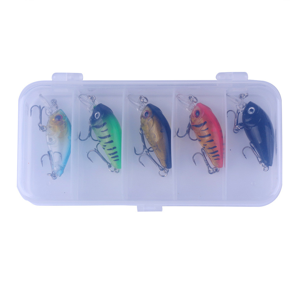 ZANLURE-5-Pcs-45cm-Fishing-Lures-Floating-Bait-Crank-bait-Fishing-Tackle-with-Storage-Box-1848145-2