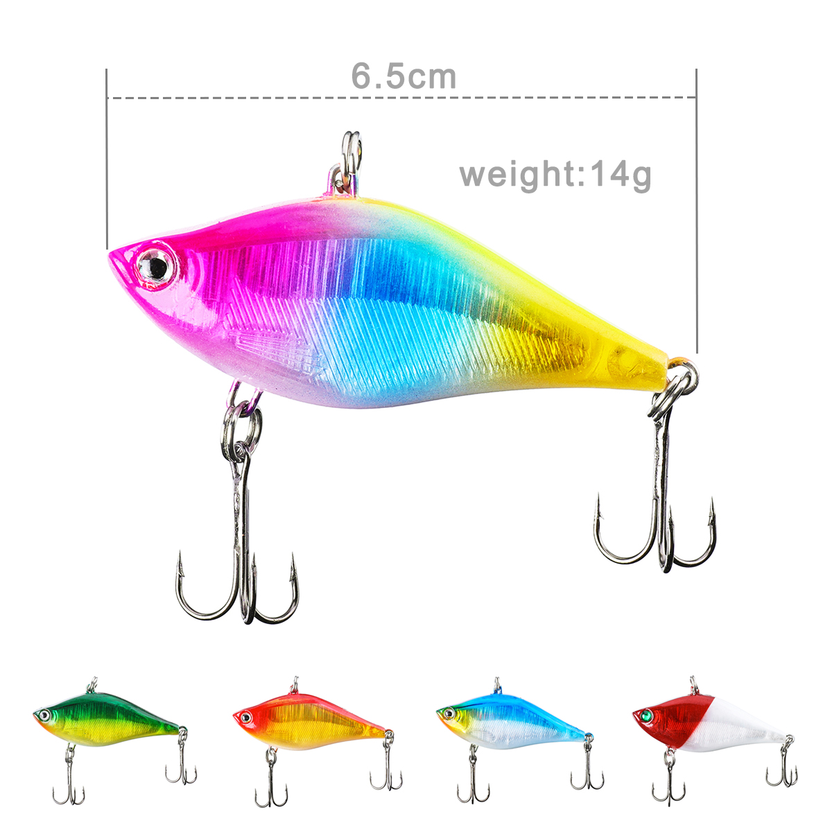 ZANLURE-5-Pcs-65cm-14g-Fishing-Lure-Fishing-Hook-Fishing-Tackle-Bass-Bait-1598422-2
