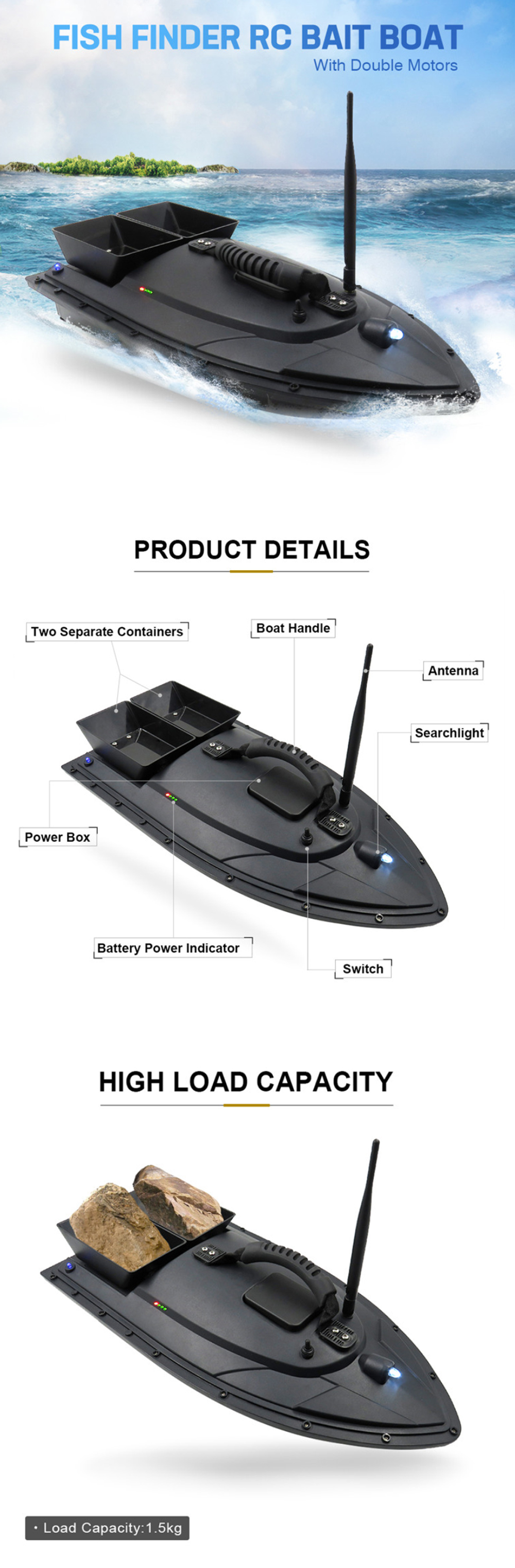 ZANLURE-500m-Smart-Fishing-Bait-Boat-Double-Silo-RC-Boat-Electric-Intelligent-Fish-Finder-Boat-Outdo-1773247-1