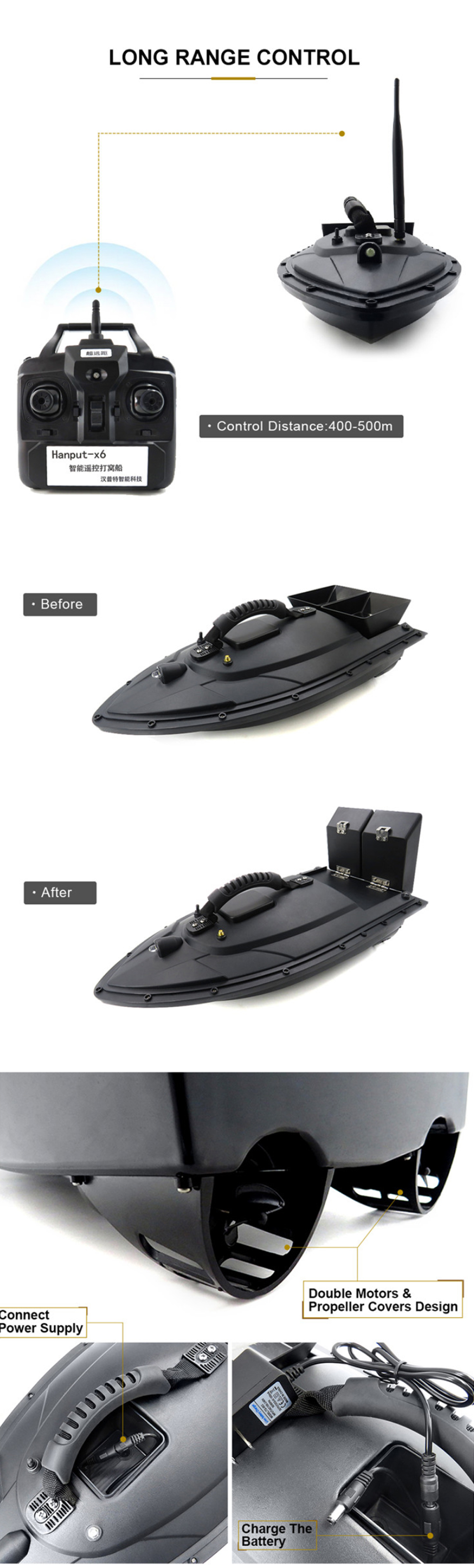 ZANLURE-500m-Smart-Fishing-Bait-Boat-Double-Silo-RC-Boat-Electric-Intelligent-Fish-Finder-Boat-Outdo-1773247-2