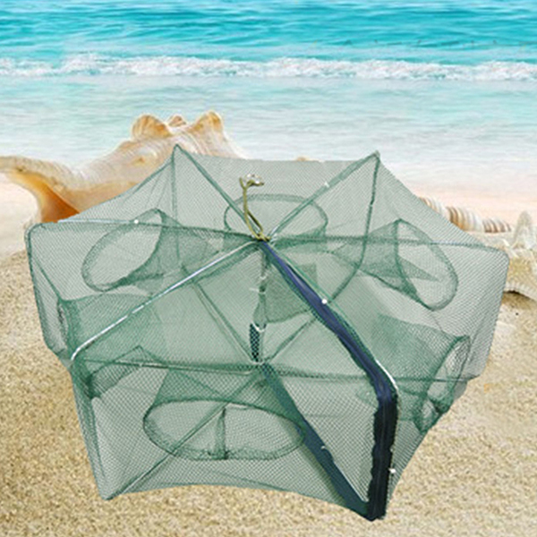 ZANLURE-5822CM-Nylon-Green-Foldable-Fishing-Bait-Net-Crab-Fish-Minnow-Crawfish-Shrimp-Net-1170288-5
