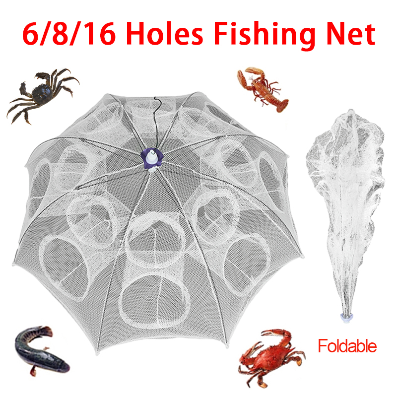ZANLURE-6816-Holes-White-Foldable-Big-Fishing-Net-Lobster-Trap-Crabs-Trap-Prawn-Cage-Folding-Prawn-C-1813912-4