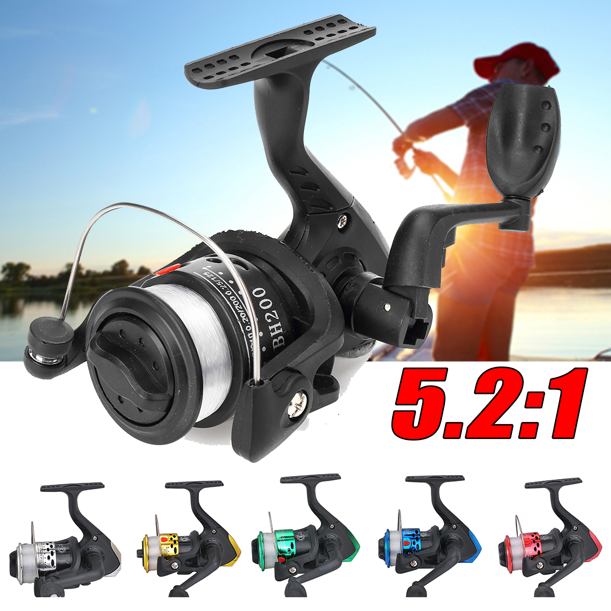 ZANLURE-BH200-521-Fishing-Reel-Plastic-Spinning-Fishing-Wheel-With-Fishing-Line-1673277-1