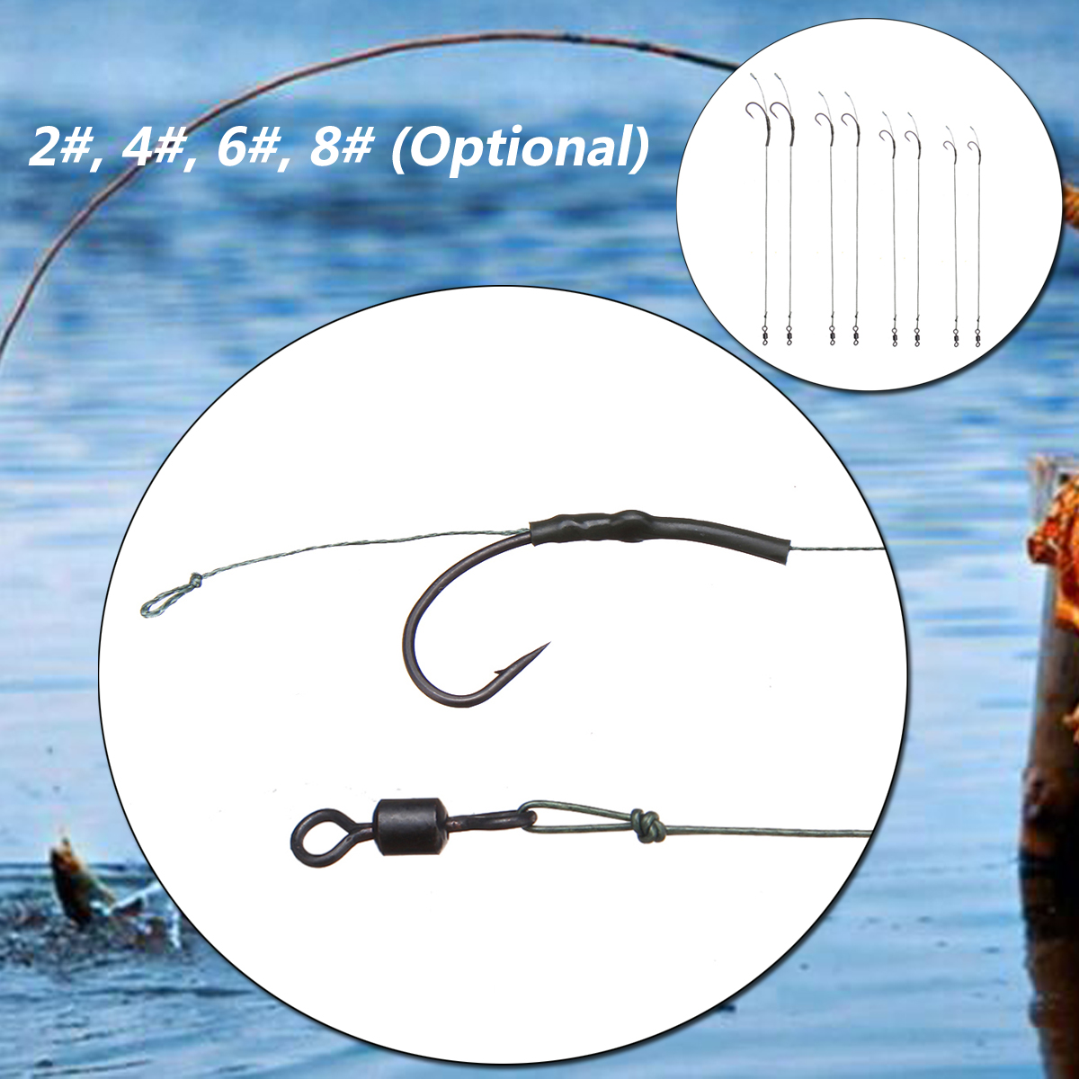 ZANLURE-CR-K002-2PCS-CR-K002--2-4-6-8-High-Carbon-Steel-Fishing-Hook-Rigs-Ring-Swivels-Lead-Clip-Set-1335693-2