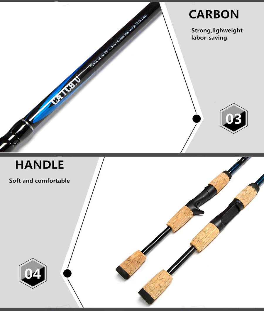 ZANLURE-Carbon-Fiber-18m-2-Section-SpinningCasting-Fishing-Rod-Wooden-Handle-Fishing-Pole-1358871-3