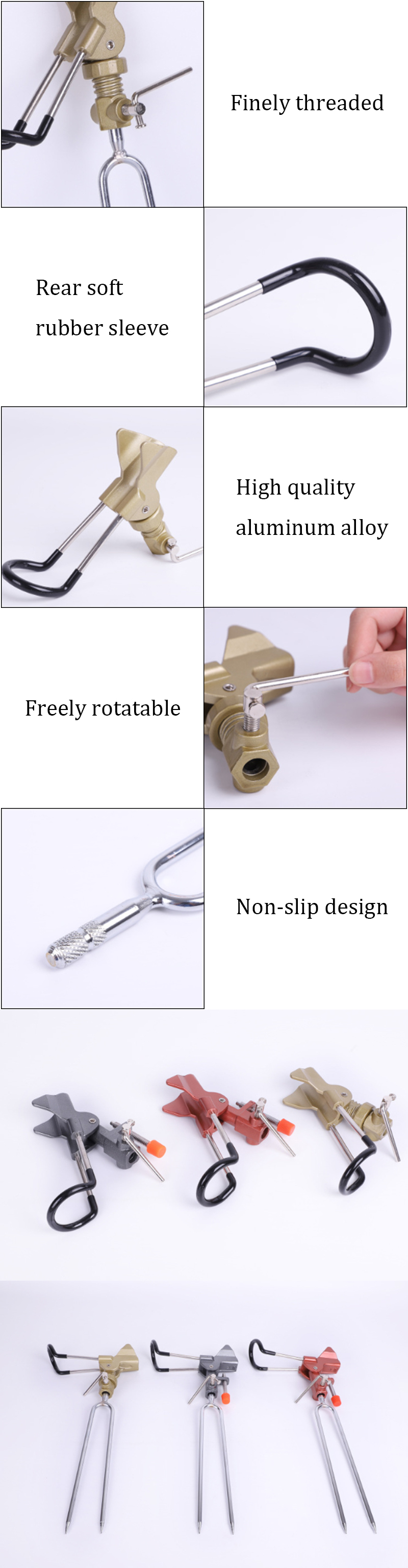 ZANLURE-Fishing-Rod-Holder-Adjustable-Fishing-Stand-Bracket-Stainless-Steel-Insert-Seat-1400837-2