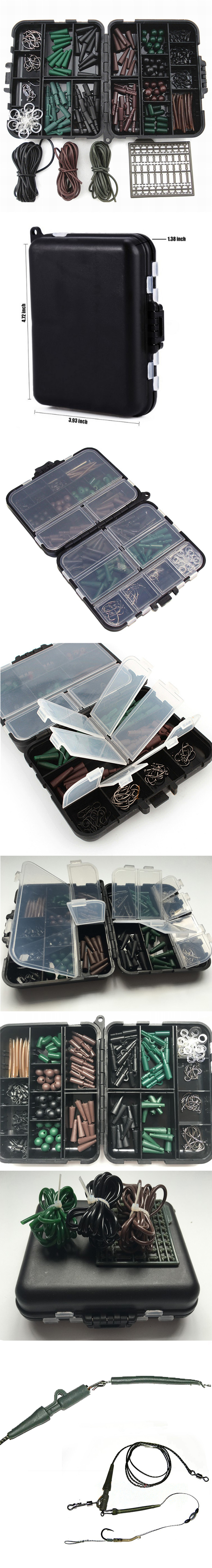 ZANLURE-One-Set-Assorted-Carp-Fishing-Accessories-Hooks-Rubber-Tubes-Swivels-Beads-Sleeves-Combo-Box-1095402-1