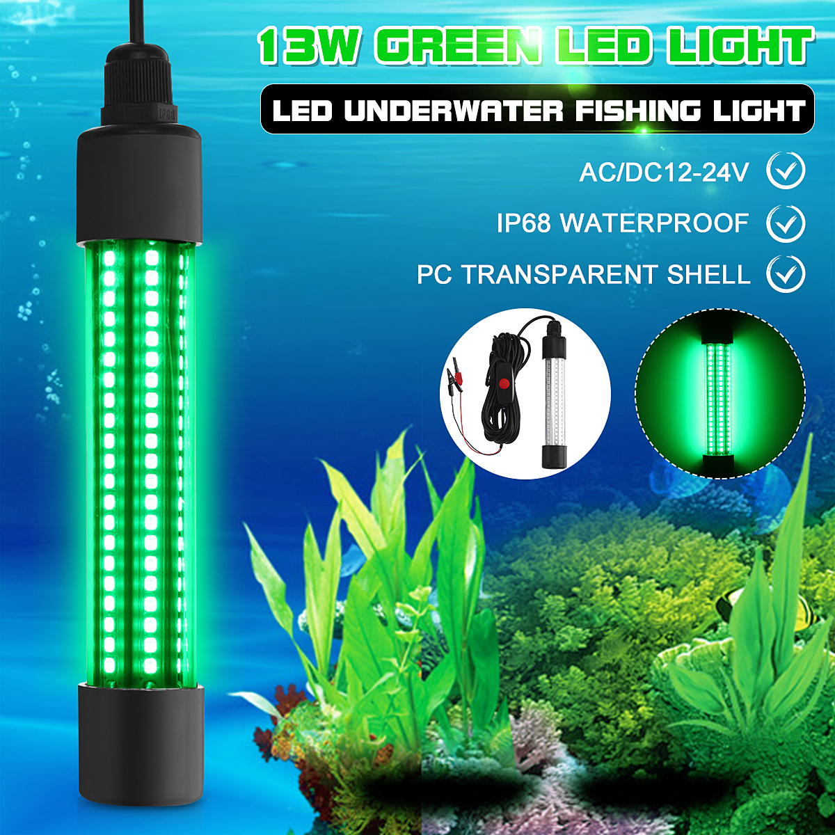 ZANLURE-Ultra-Bright-12V-Green-Underwater-LED-Fishing-Light-360deg-Light-View-Fishing-Lamp-1679754-1