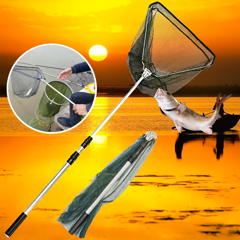 Zanlure-135cm-Length-37x33cm-Mesh-Portable-3-Section-Foldable-Telescopic-Fishing-Landing-Net-Extendi-1129507-1