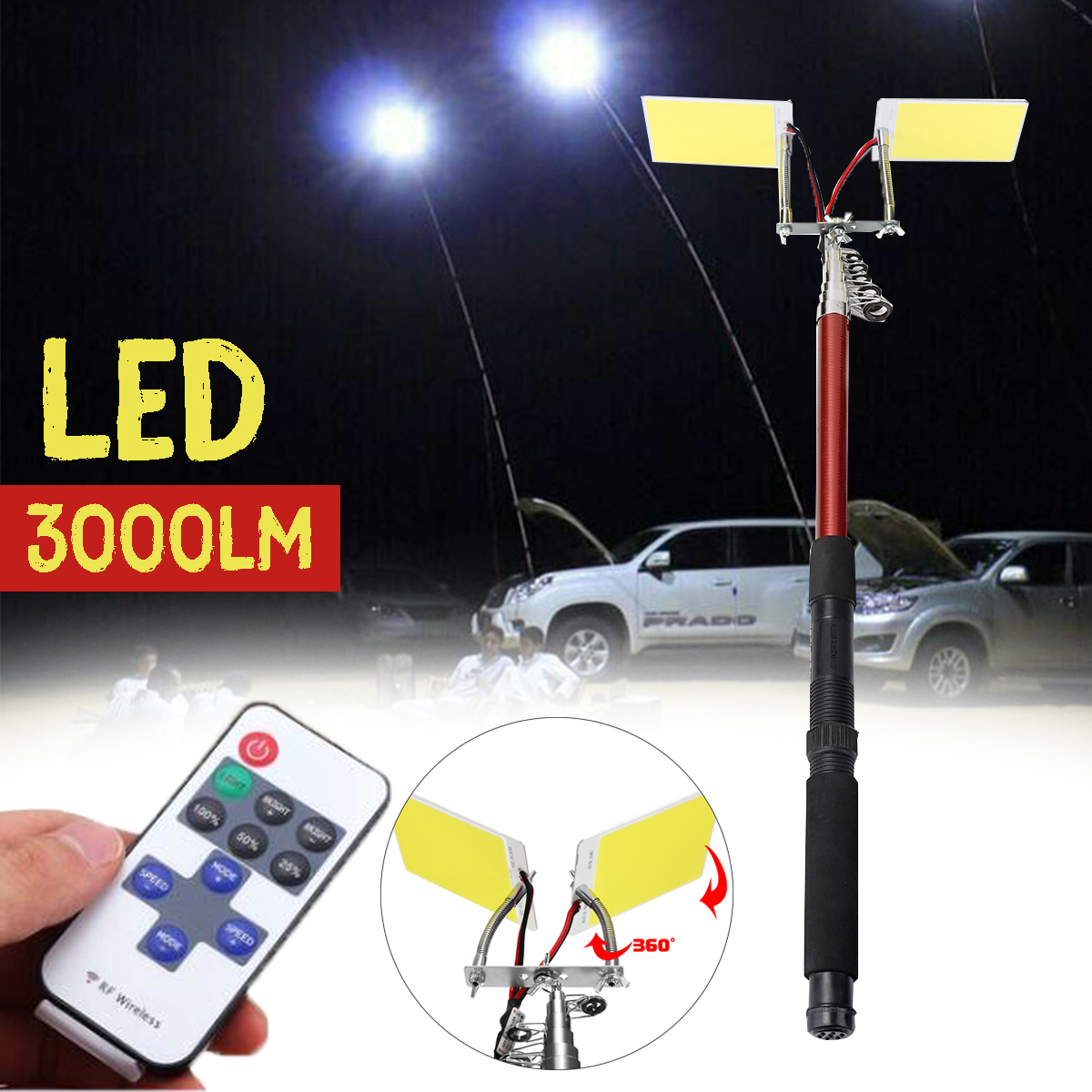 Zanlure-375m-96W-Fishing-Lamp-Fish-Rod-LED-Light-Hunting-Emergency-Lantern-1631180-1