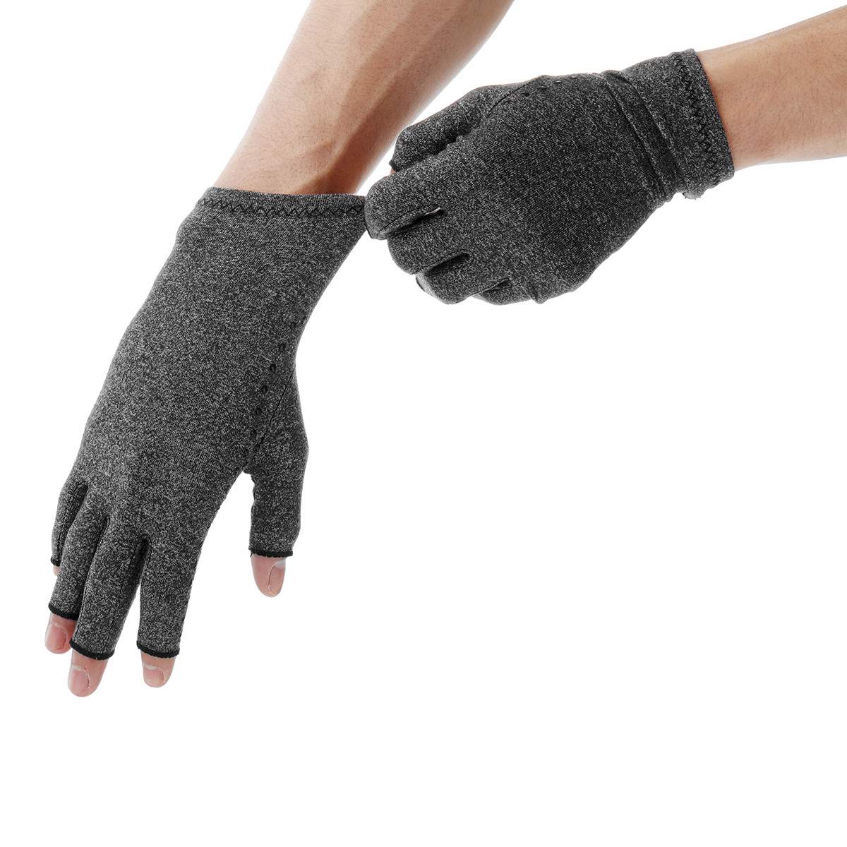 1-Pair-Anti-Arthritis-Gloves-Ease-Pain-Relief-Compression-Gloves-Hand-Support-Outdoor-Fitness-Half-F-1427622-3