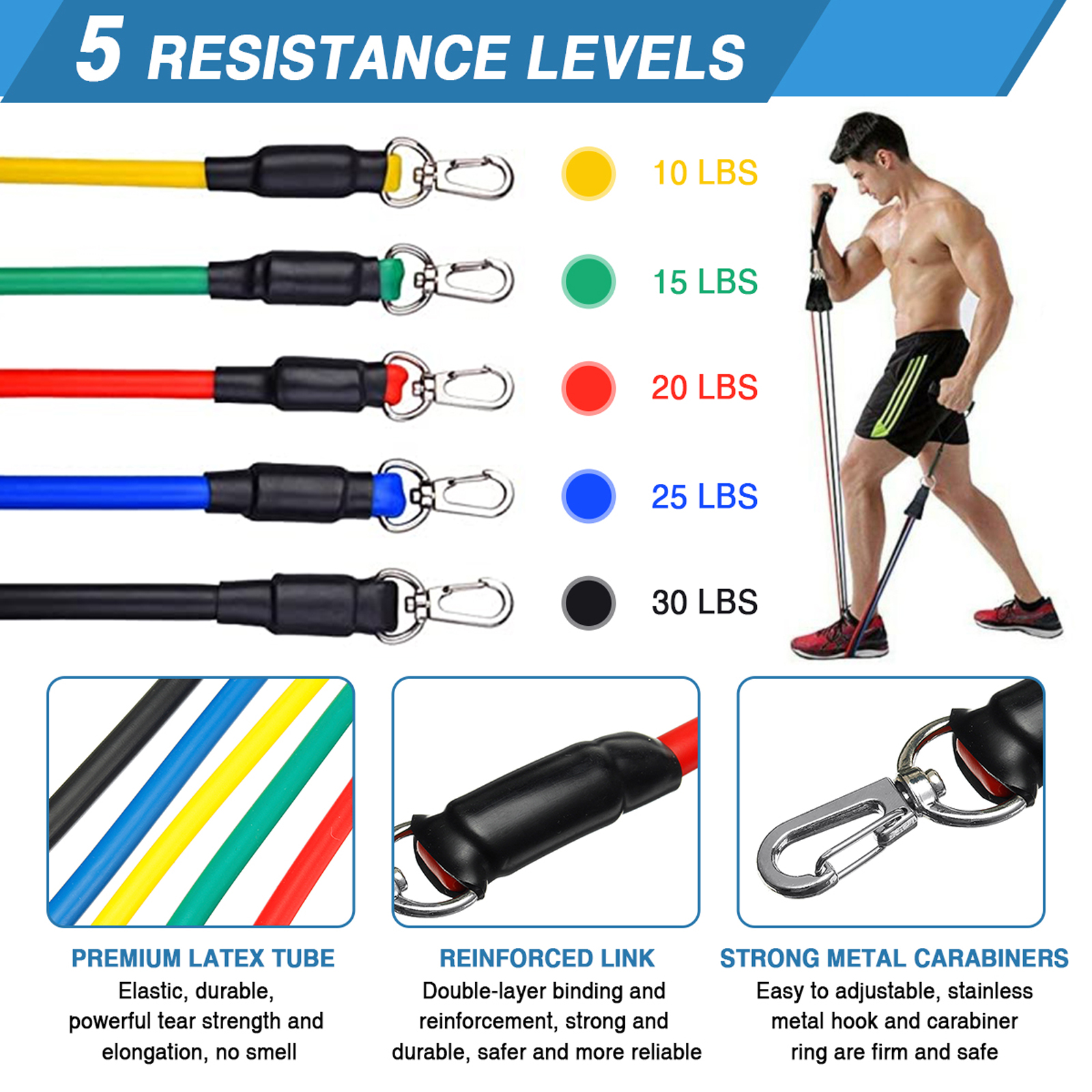 11-Pcs-Fitness-Resistance-Bands-with-Door-Anchor-Legs-Ankle-Straps-Carry-Bag-for-Resistance-Training-1883758-3