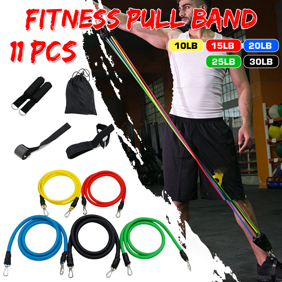 11PCS-Multifunctional-Resistance-Bands-Set-Home-Fitness-Stretch-Training-Yoga-Elastic-Pull-Rope-1675091-1