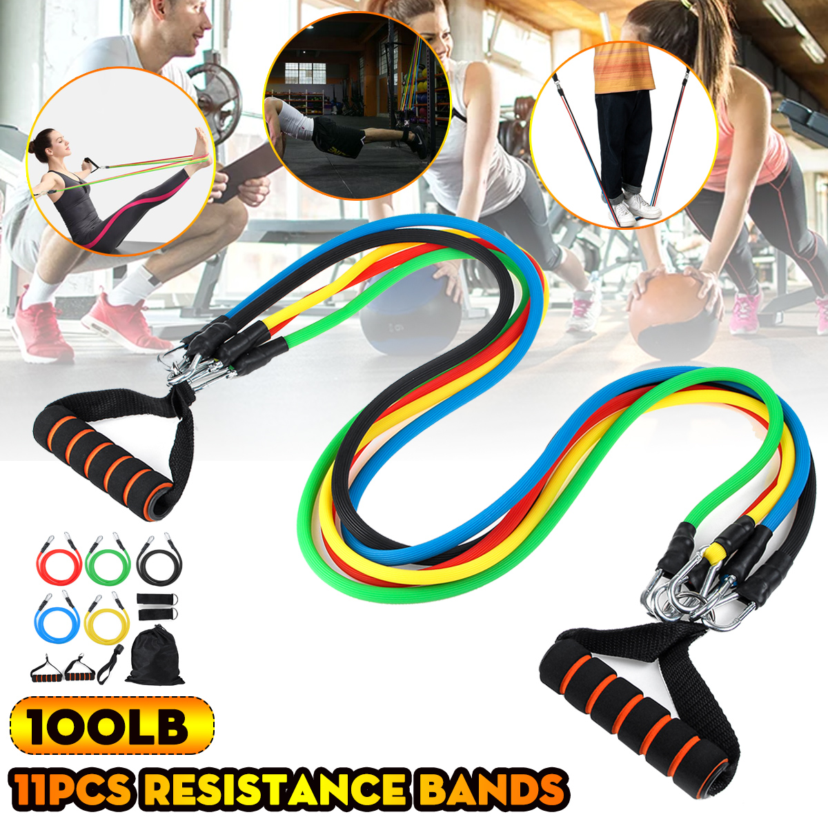 11PCS-Resistance-Bands-Set-Home-Fitness-Exercise-Straps-Gym-Training-Strength-Pull-Tubes-1697116-1