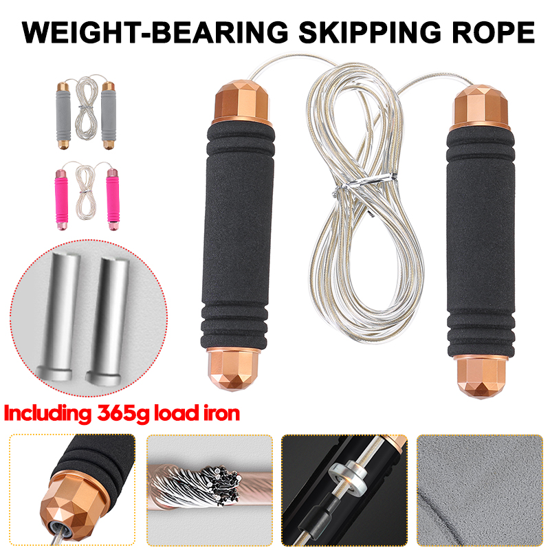 3M-Adjustable-Length-Fitness-Jump-Rope-Sponge-Handle-350g-Bearing-Skipping-Rope-Sports-Gym-Exercises-1700527-4