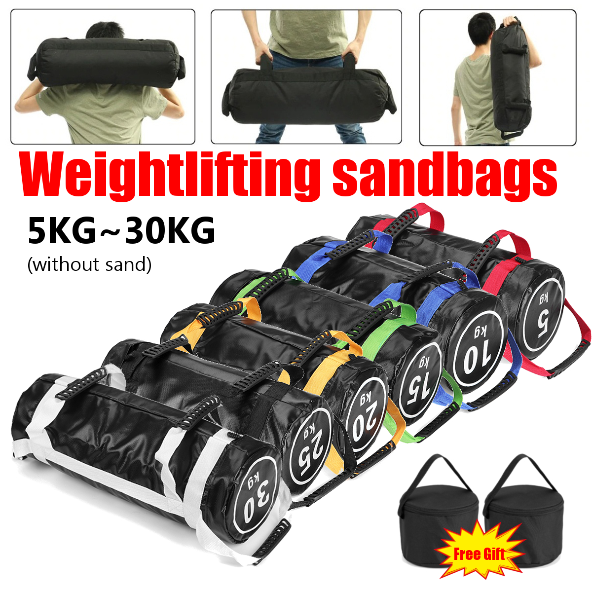 515202530-kg-Filled-Weight-Sand-Power-Bag-Strength-Training-Body-Building-Fitness-Boxing-Exercise-Sa-1697385-2