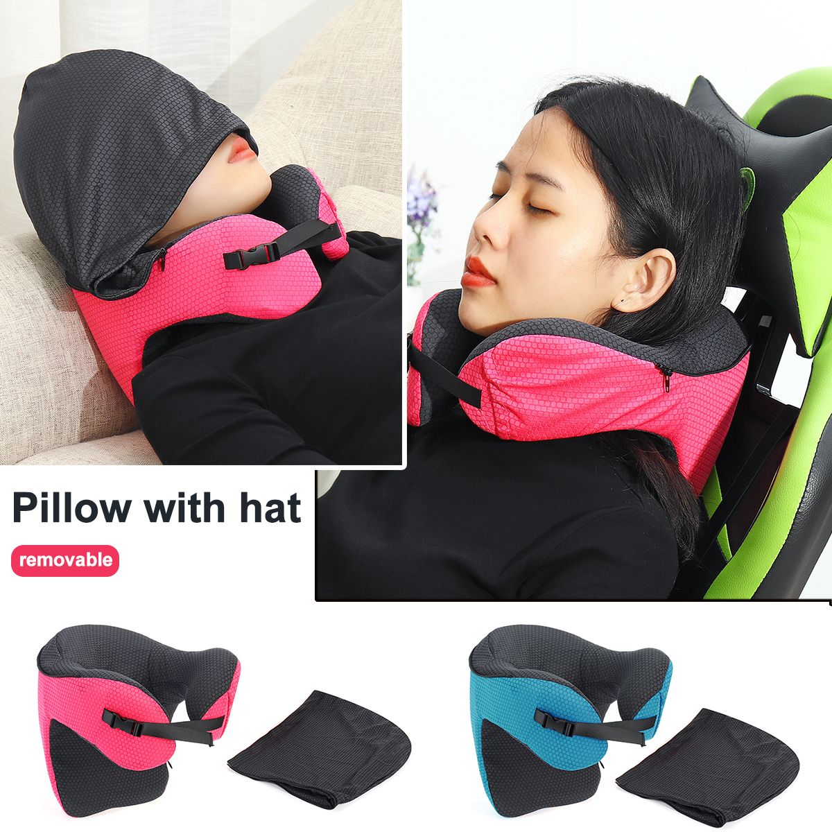 Adjustable-Multi-Purpose-Neck-Protection-U-shaped-Pillow-With-Hat-Car-Office-Airplane-Fitness-Relaxi-1660966-4