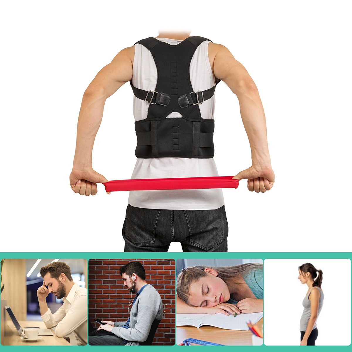 CHARMINERreg-Back-Support-Straight-Posture-Corrector-Shoulder-Back-Trainer-Fitness-Protective-Gear-1419970-4