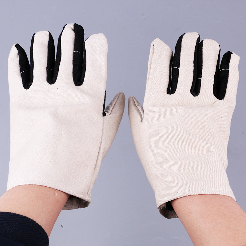 KALOAD-1-Pair-Double-Layer-Thicken-Canvas-Work-Welding-Gloves-Wearproof-Non-slip-Security-Labor-Prot-1386751-4