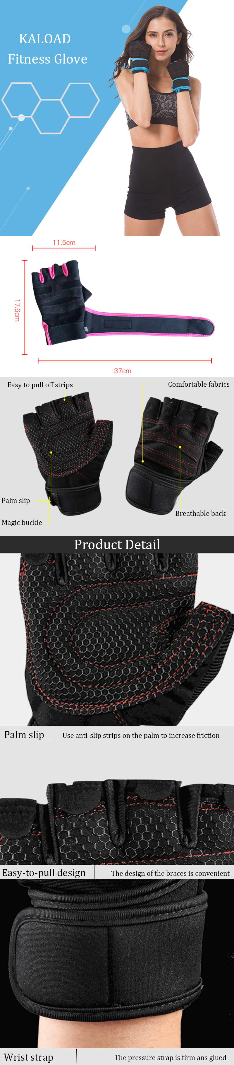 KALOAD-1-Pair-Neoprene-Sports-Weight-Lifting-Gloves-Anti-slip-Half-Fingers-Gloves-Exercise-Training--1386364-1