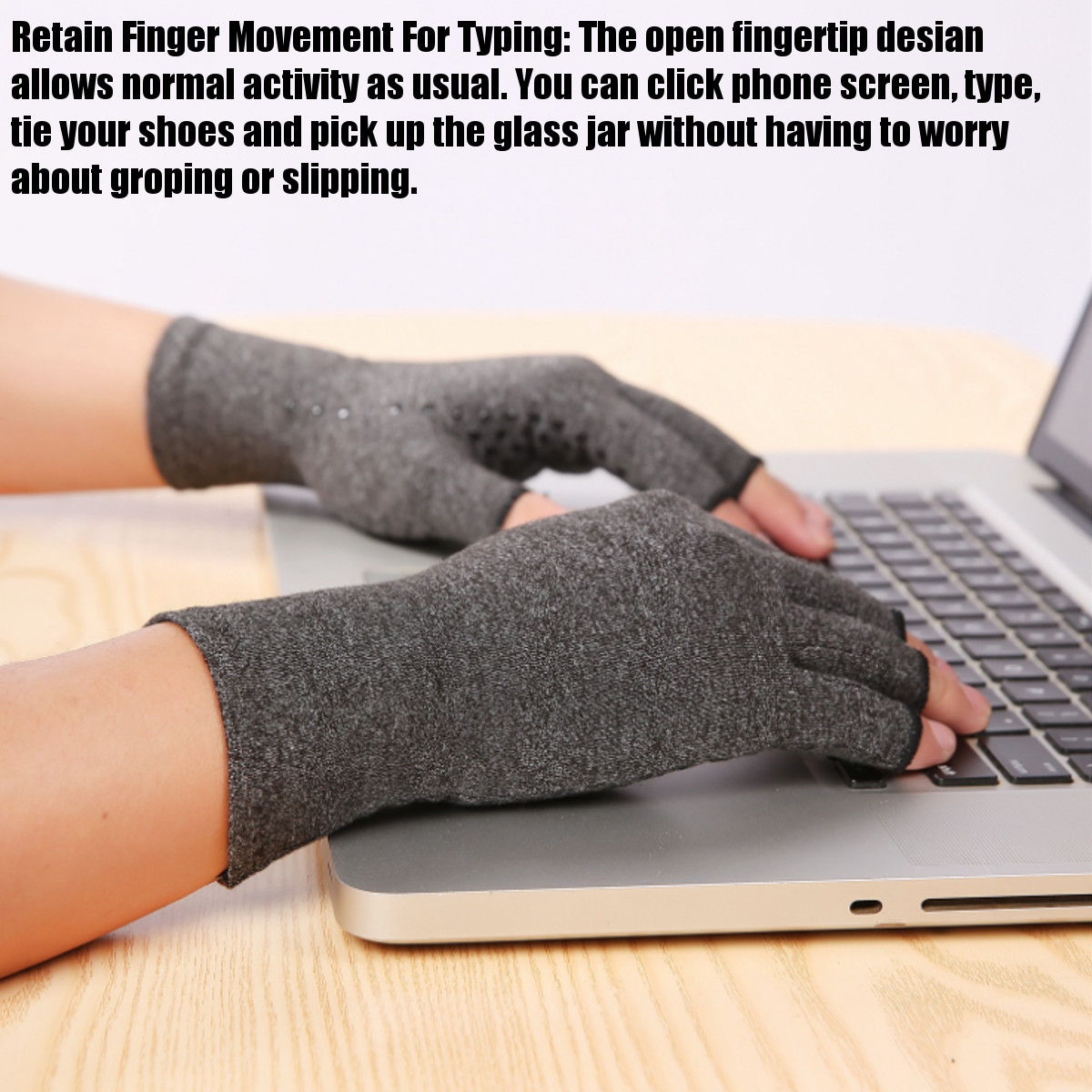 KALOAD-1-Pair-Sports-Anti-skid-Compression-Gloves-Health-Care-Half-Finger-Gloves-Arthritis-Pain-Reli-1545894-5