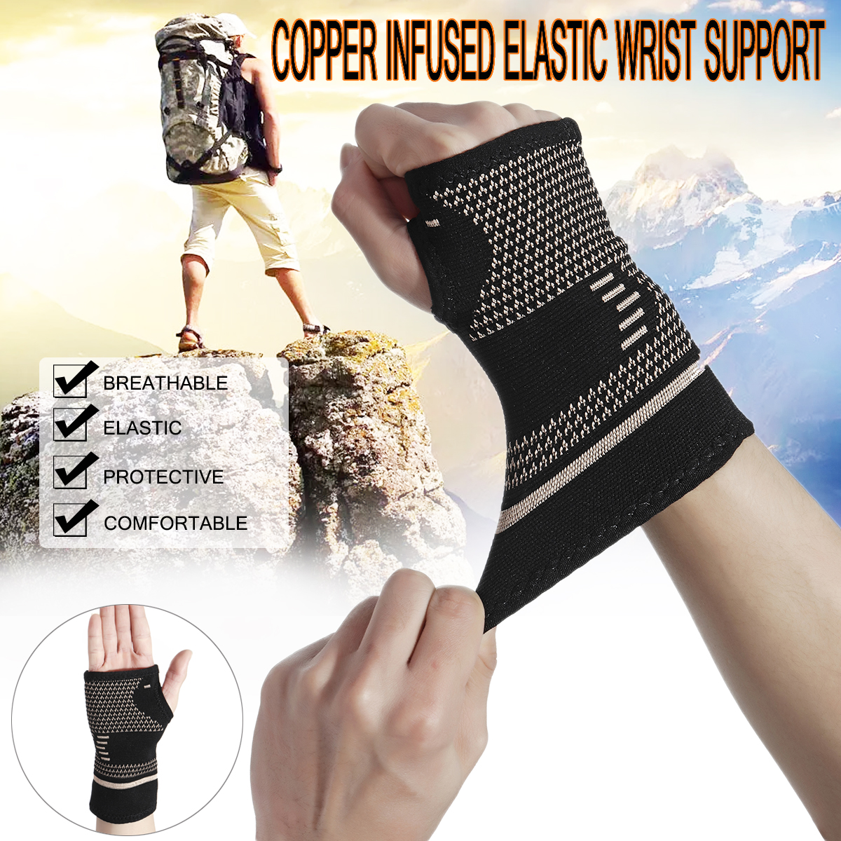KALOAD-1PC-Copper-Infused-Wrist-Sleeve-Palm-Hand-Support-Outdoor-Sports-Bracer-Support-Fitness-Prote-1429972-2