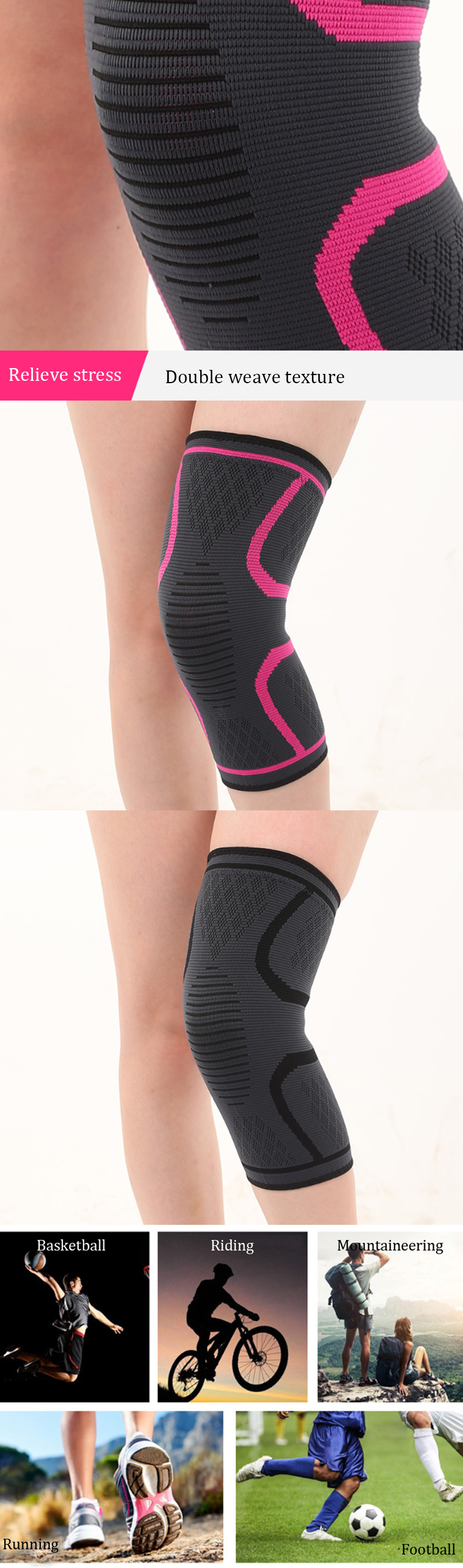 KALOAD-Knee-Pad-Fitness-Running-Cycling-Nylon-Elastic-Knee-Support-Non-slip-Warm-Protector-1382806-2